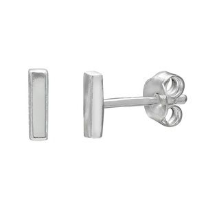 NWT EVERYDAY Adorable PRIMROSE Sterling Silver Flat Bar Stud Earrings 🎁🎁